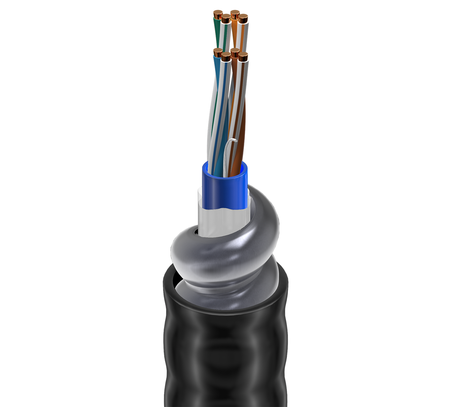 Cable de red Belden 121700A, 24 AWG, 4 conductores, apantallado, norma CM — Surtilec