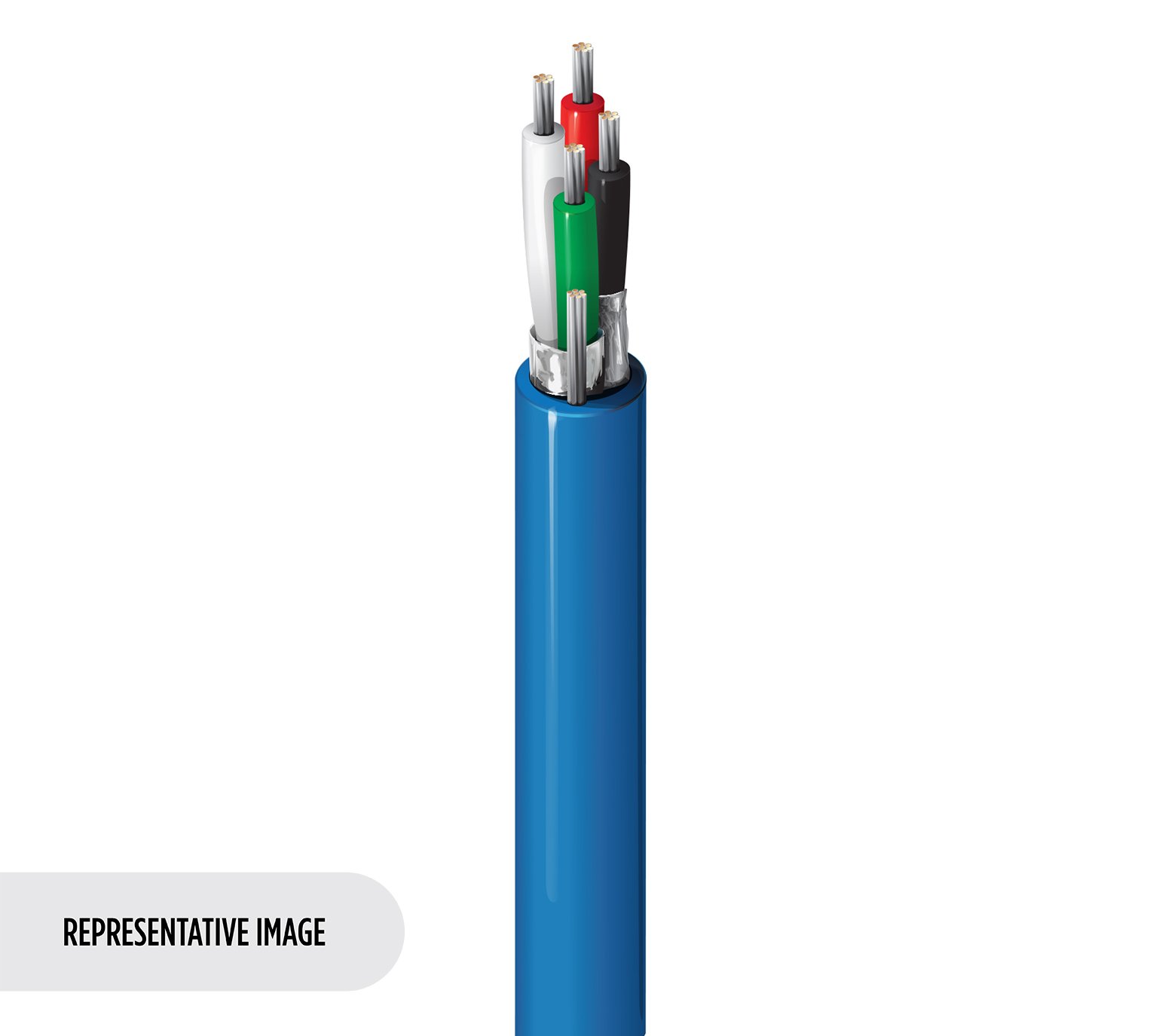 Cable de control Belden 1325A, 22 AWG, 2 conductores, apantallado, 300 V, norma CMP — Surtilec