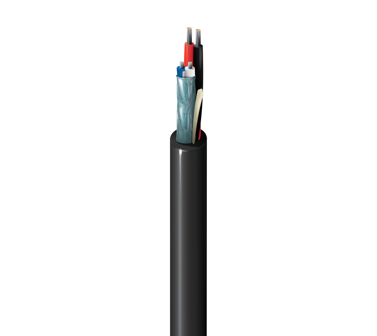 Cable apantallado Belden 1502R, 18 + 22 AWG, 2 conductores, apantallado, 300 V — Surtilec