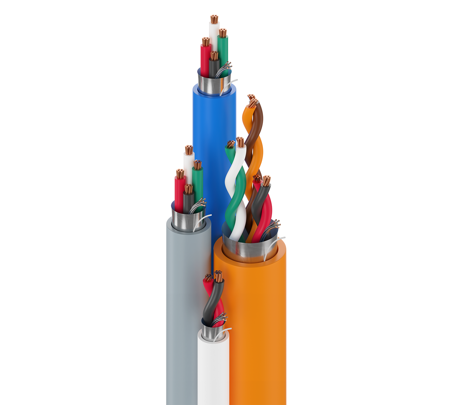 Cable apantallado Belden 558AFS, 22 AWG, 3 conductores, apantallado, 300 V, norma CMP — Surtilec