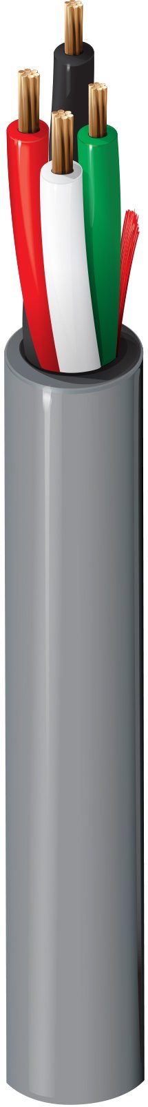 Cable de control Belden 6002UE, 12 AWG, 4 conductores, apantallado, 150 V, norma CL2P — Surtilec