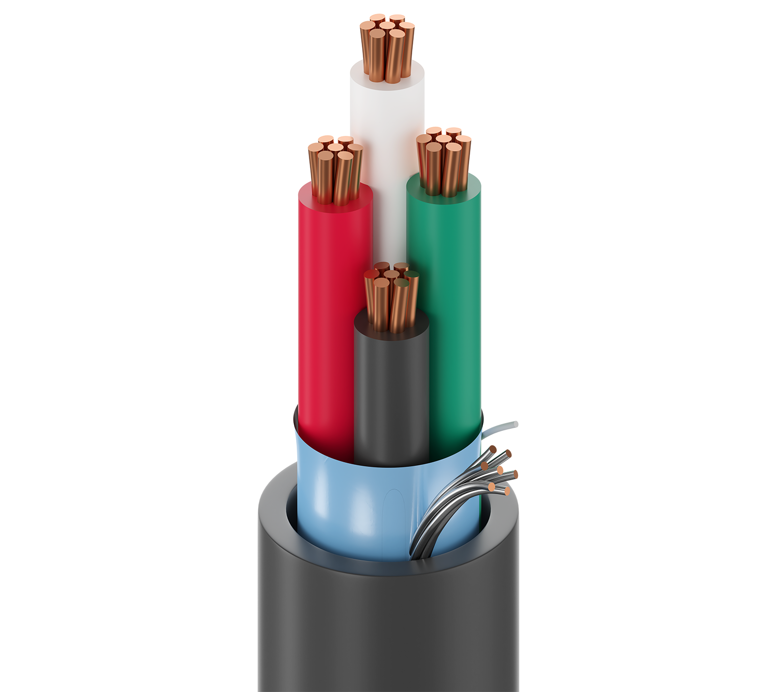 Cable de control Belden 6302FE, 18 AWG, 4 conductores, apantallado, 300 V, norma CMP — Surtilec