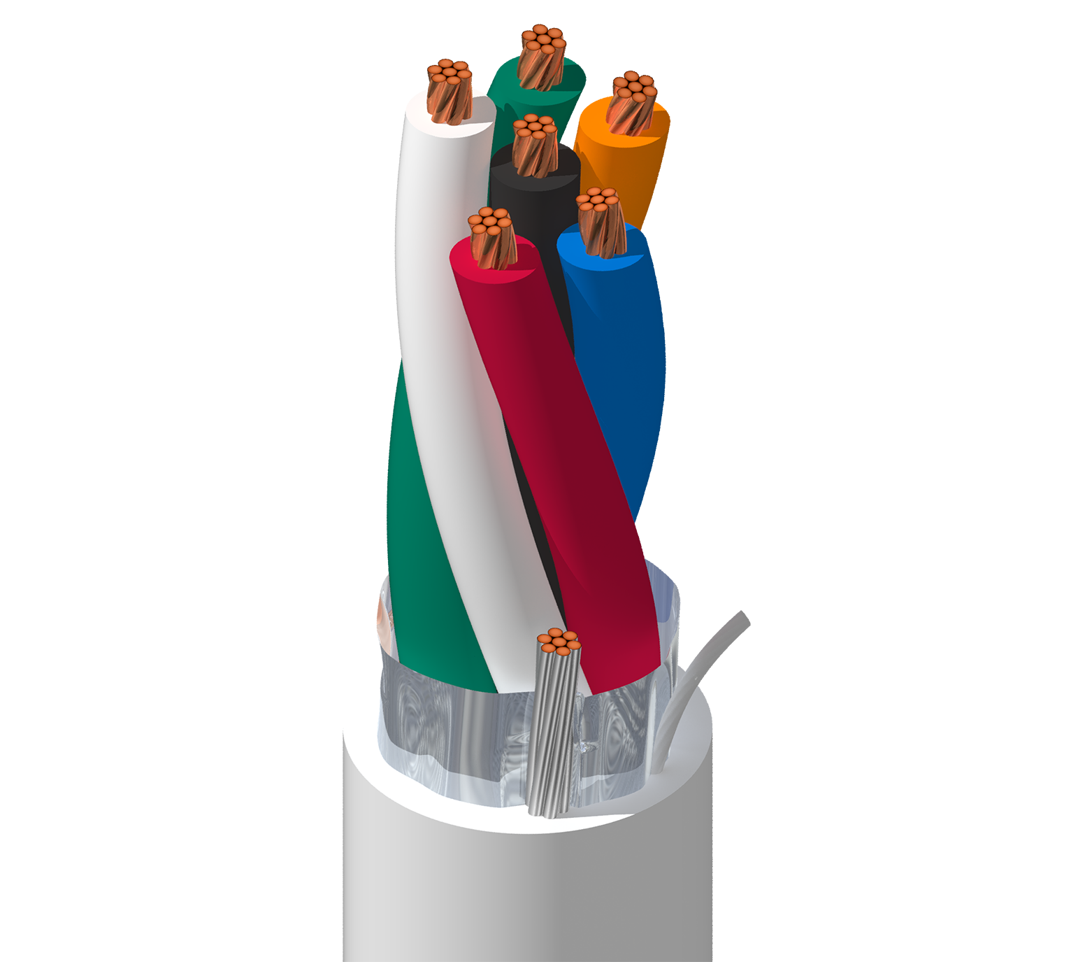 Cable de control Belden 6304FE, 18 AWG, 6 conductores, apantallado, 300 V, norma CMP — Surtilec