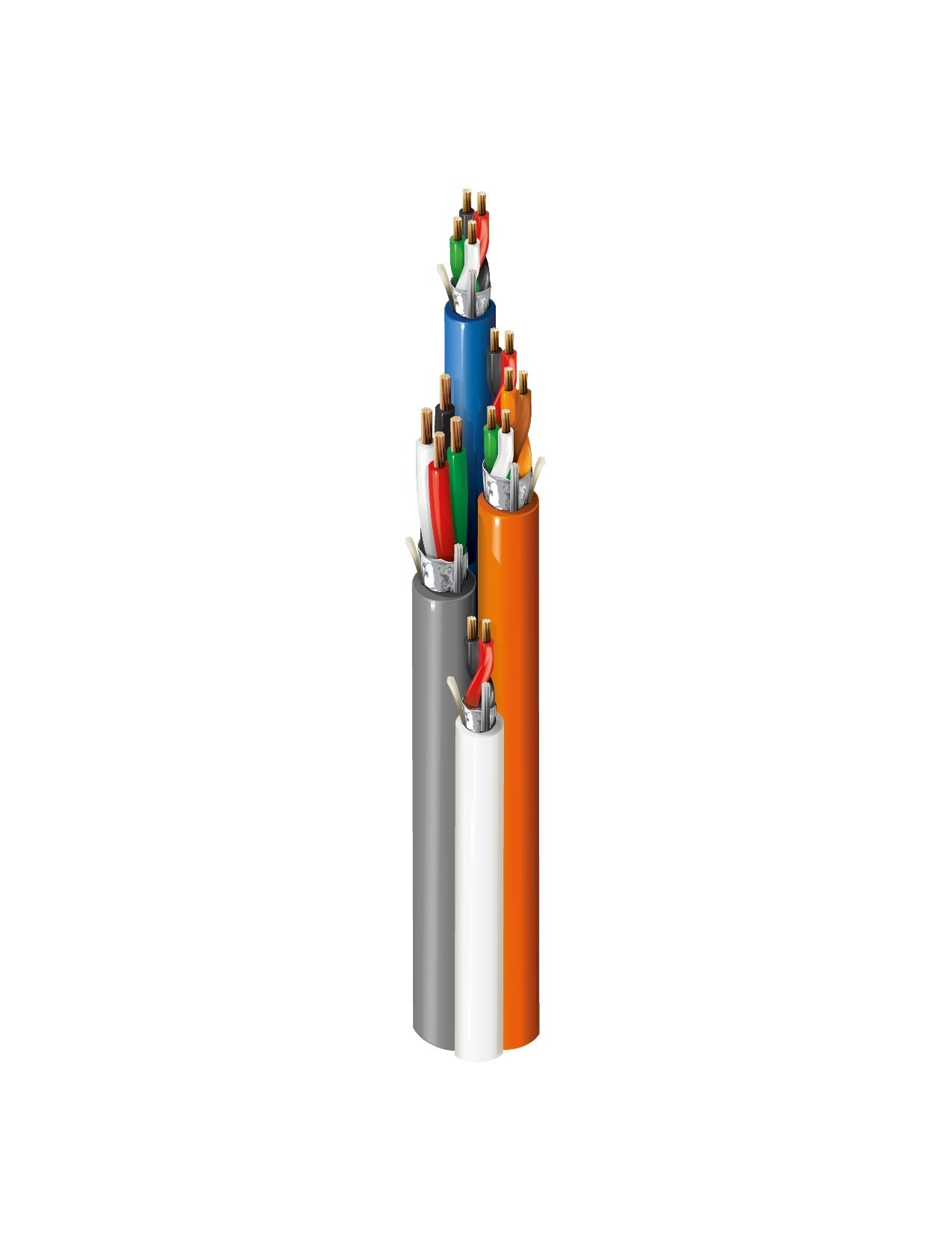 Cable apantallado Belden 638AFS, 18 AWG, 3 conductores, apantallado, 300 V, norma CMP — Surtilec
