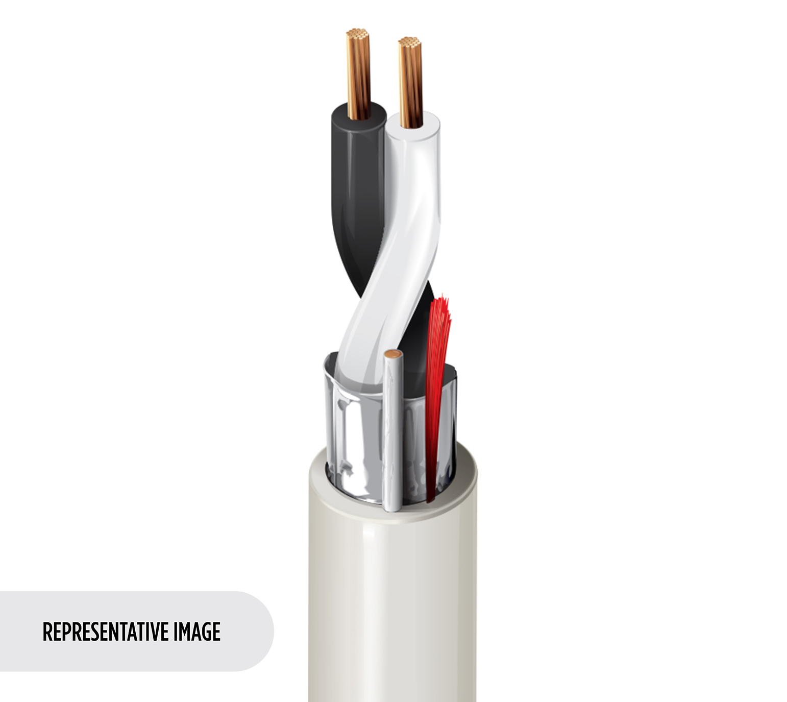 Cable de control Belden 6400FE, 20 AWG, 2 conductores, apantallado, 300 V, norma CMP — Surtilec