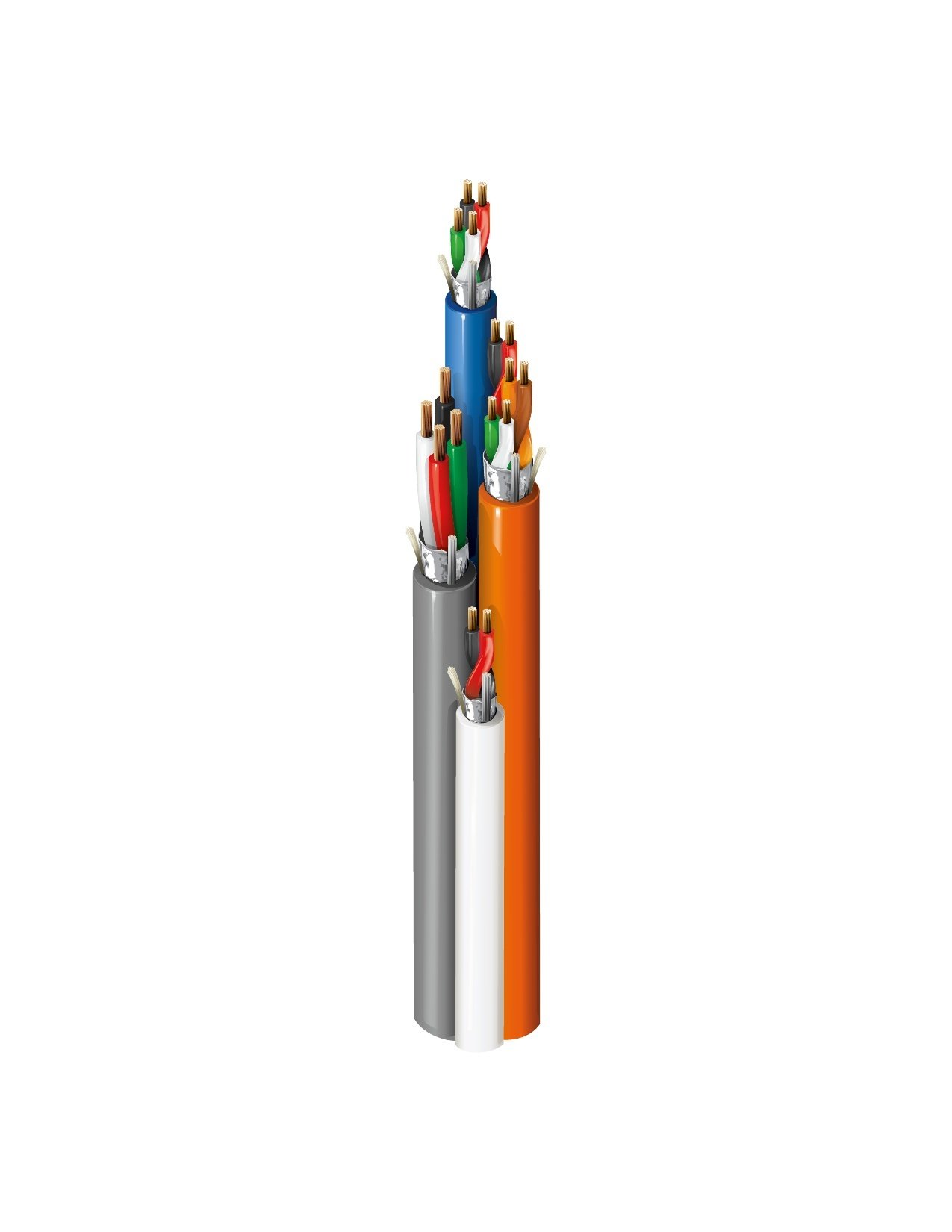 Cable apantallado Belden 658AFS, 22 AWG, 3 conductores, apantallado, 300 V, norma CMP — Surtilec