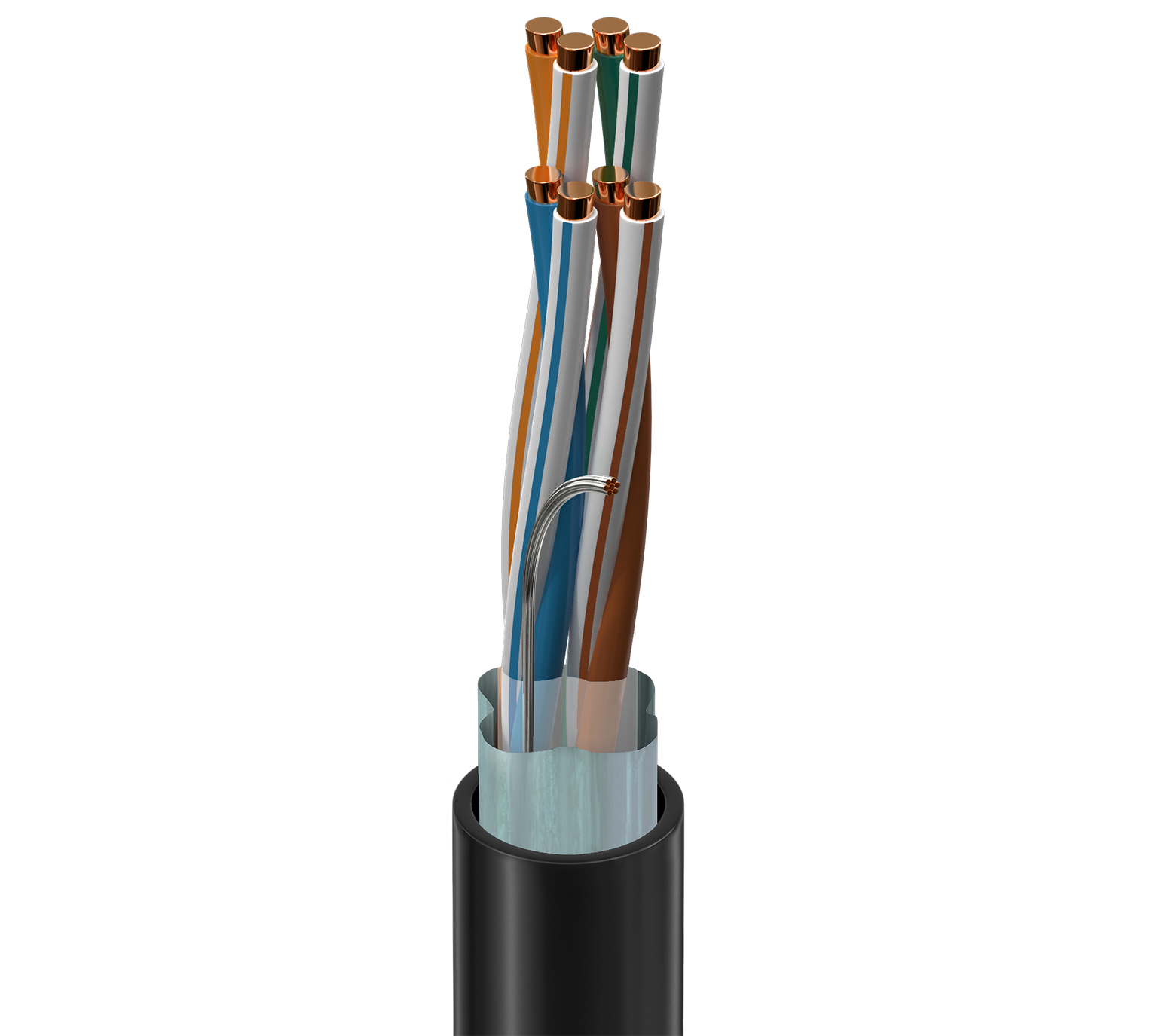 Cable de instrumentación Belden 7929A, 24 AWG, 8 conductores, apantallado, 300 V, norma DataTuff Cat 5e — Surtilec